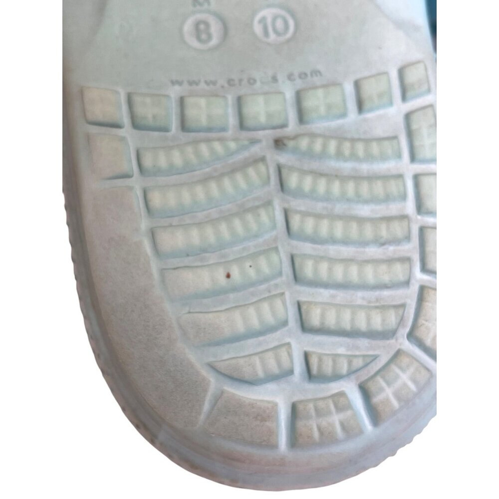 Crocs Classic Comfort Sandals Slip-On Flat Slide Blue Water Beach Shoe Size 10 - Picture 12 of 14
